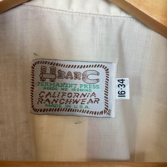 California Ranchwear cut-off sleeve Western button-up - Picture 3 of 4